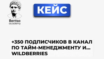 +350 подписчиков в канал по тайм-менеджменту и… Wildberries 