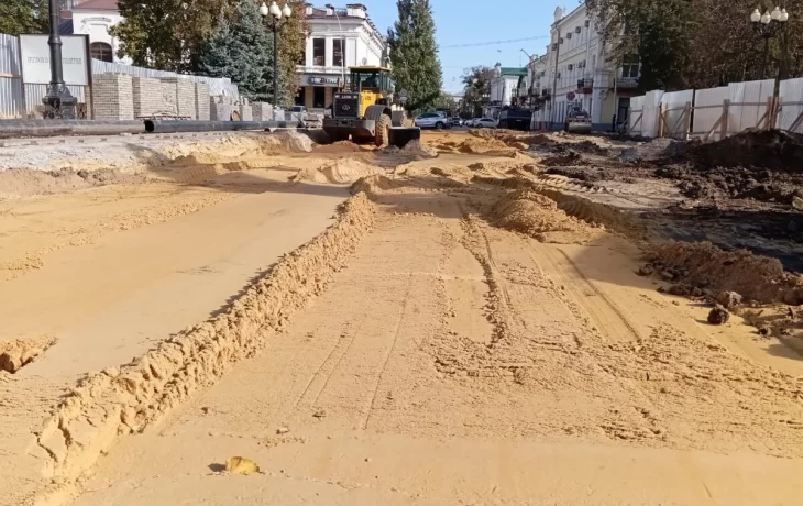 В Тамбове в сквере В. Петрова завершены работы по перекладке трубопровода